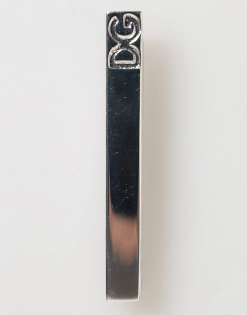 Dolce & Gabbana Silver Tone Brass Logo Branded Men Accessory Tie Clip Bar - Zeiniez