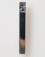 Dolce & Gabbana Silver Tone Brass Logo Branded Men Accessory Tie Clip Bar - Zeiniez