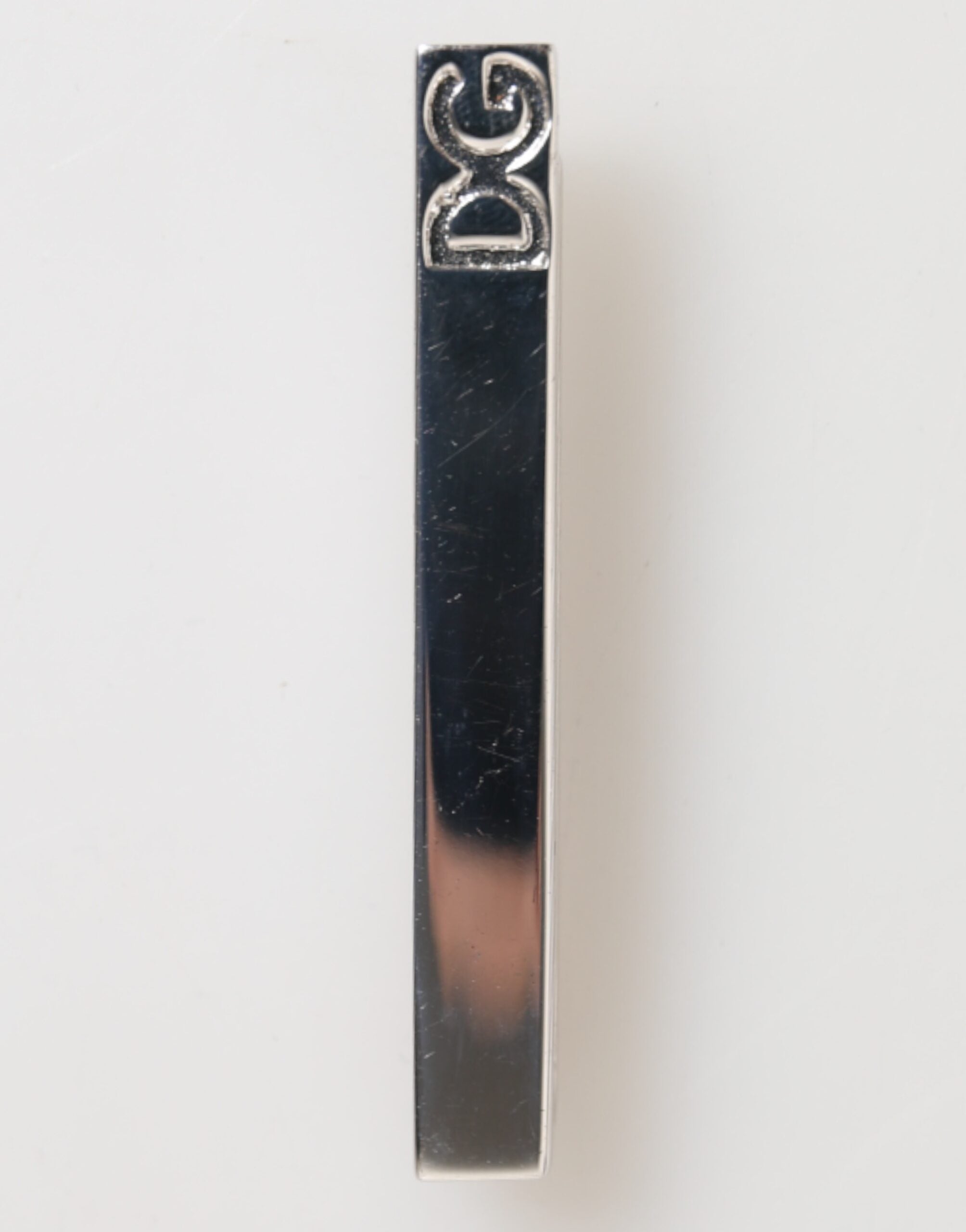 Dolce & Gabbana Silver Tone Brass Logo Branded Men Accessory Tie Clip Bar - Zeiniez