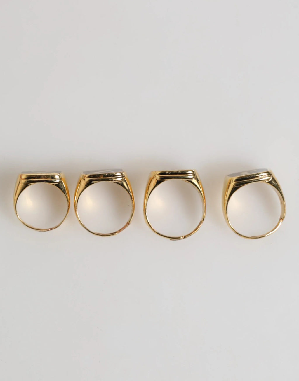 Dolce & Gabbana Gold Tone Brass JAZZ Letter Set 4 Pieces Adjustable Ring - Zeiniez