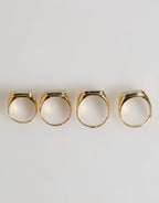 Dolce & Gabbana Gold Tone Brass JAZZ Letter Set 4 Pieces Adjustable Ring - Zeiniez