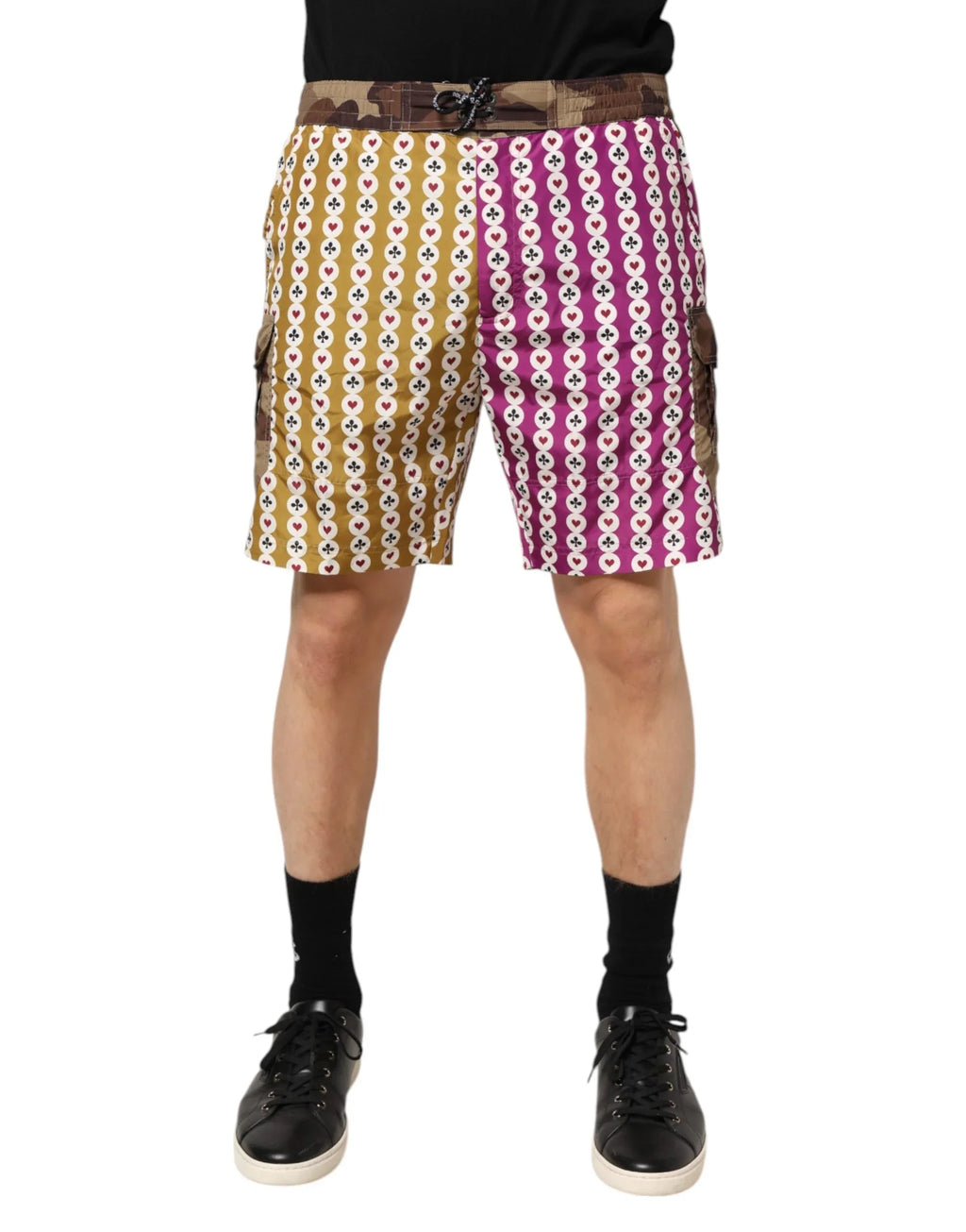Dolce & Gabbana Multicolor Playing Card Camouflage Shorts Swimwear - Zeiniez