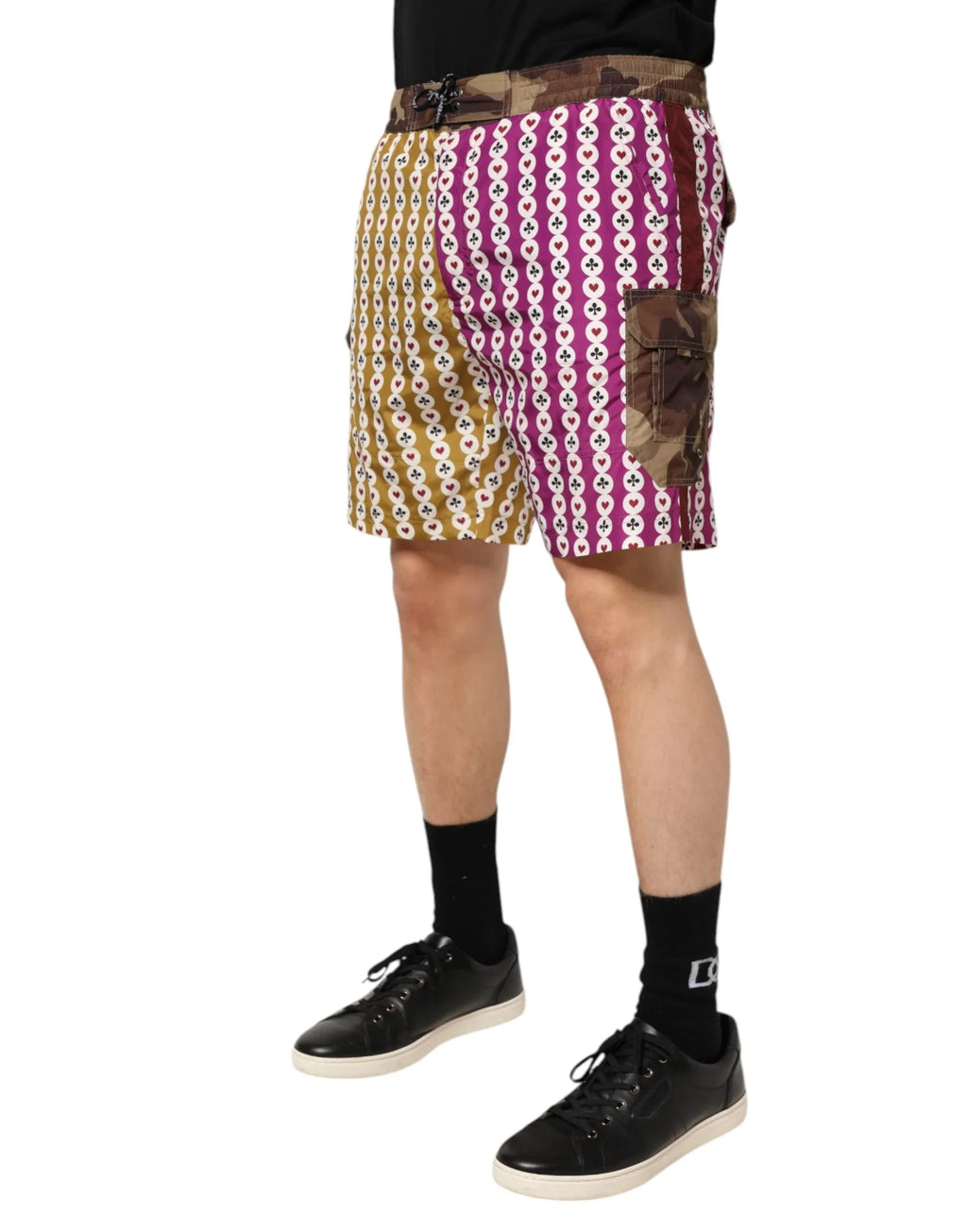Dolce & Gabbana Multicolor Playing Card Camouflage Shorts Swimwear - Zeiniez