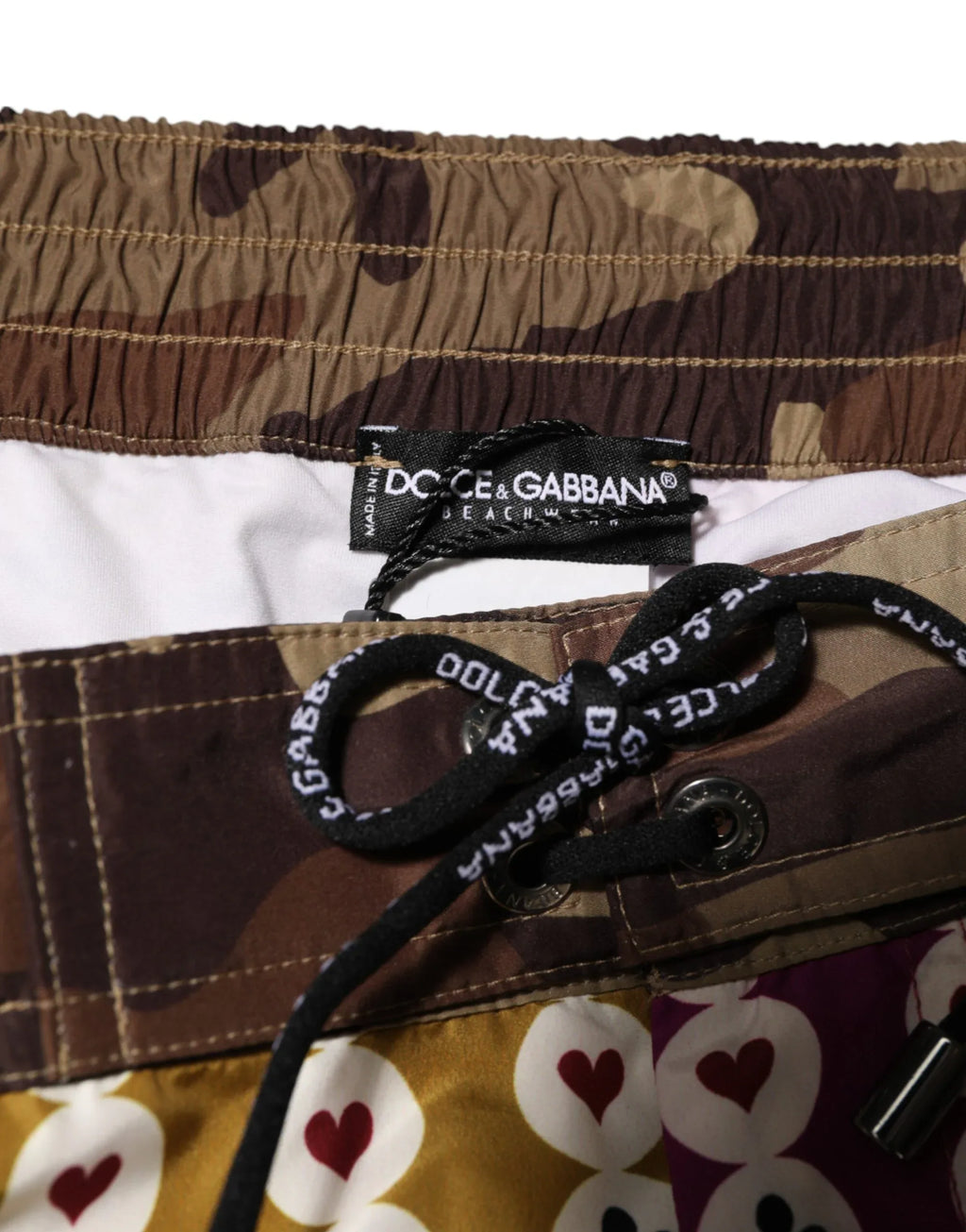 Dolce & Gabbana Multicolor Playing Card Camouflage Shorts Swimwear - Zeiniez