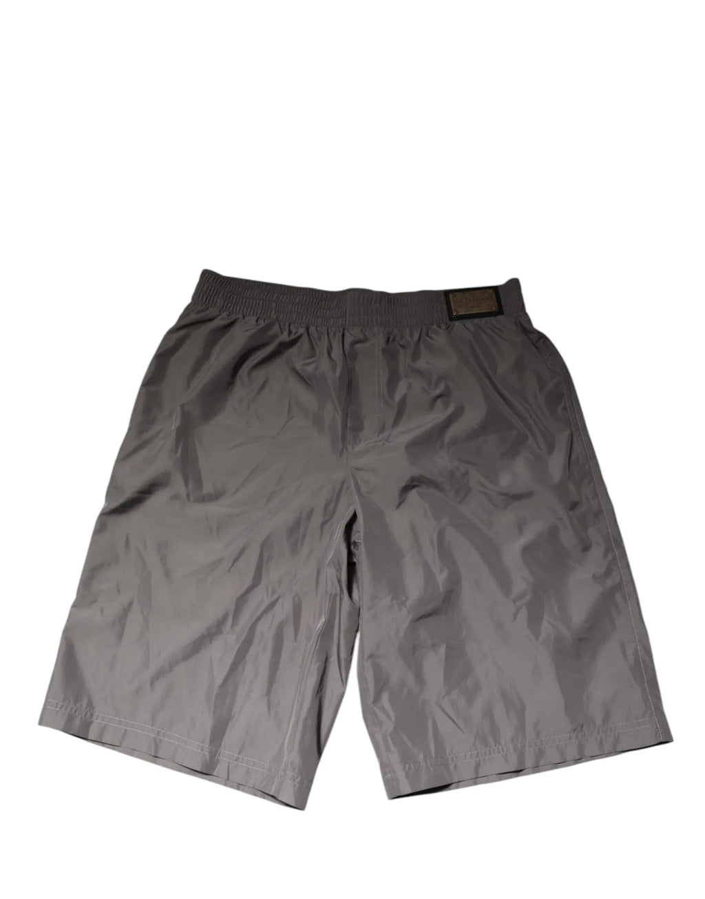 Dolce & Gabbana Light Gray Nylon Elastic Waist Shorts Swimwear - Zeiniez