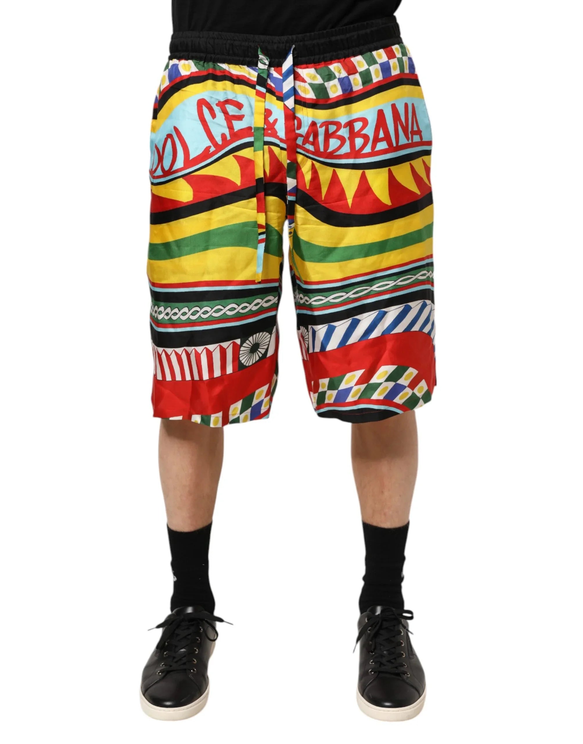 Dolce & Gabbana Multicolor Sicilian Carretto Shorts Swimwear - Zeiniez