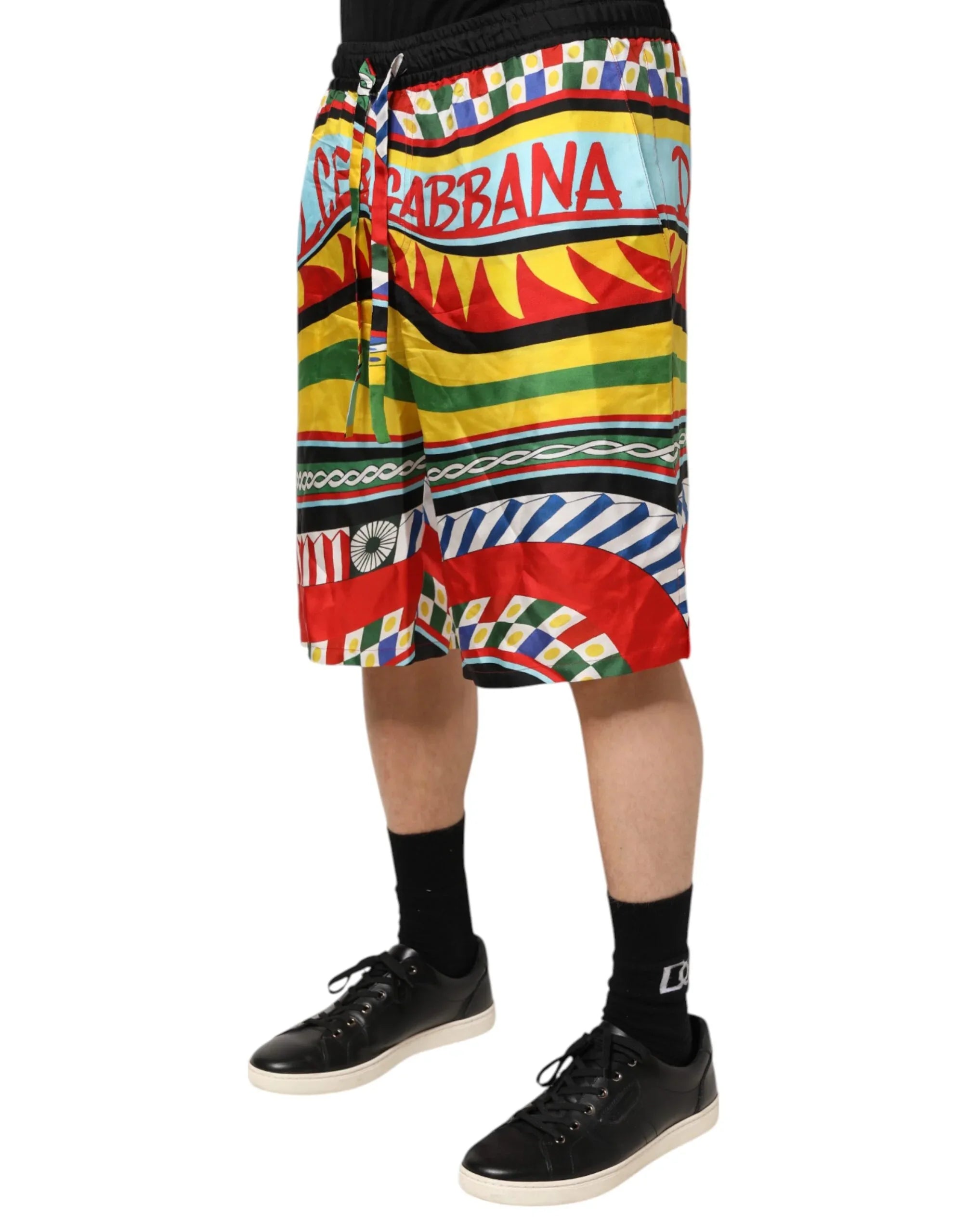 Dolce & Gabbana Multicolor Sicilian Carretto Shorts Swimwear - Zeiniez