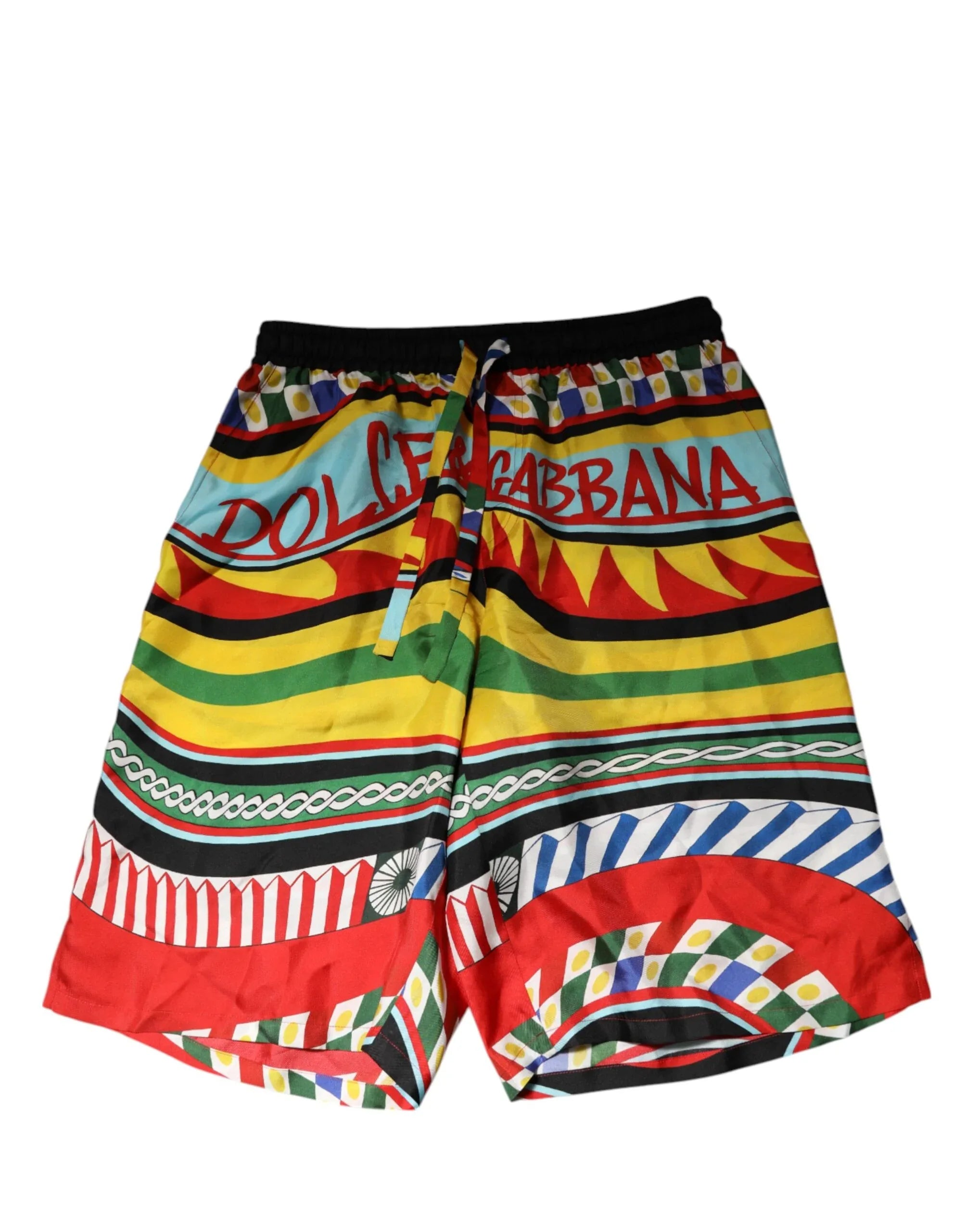Dolce & Gabbana Multicolor Sicilian Carretto Shorts Swimwear - Zeiniez