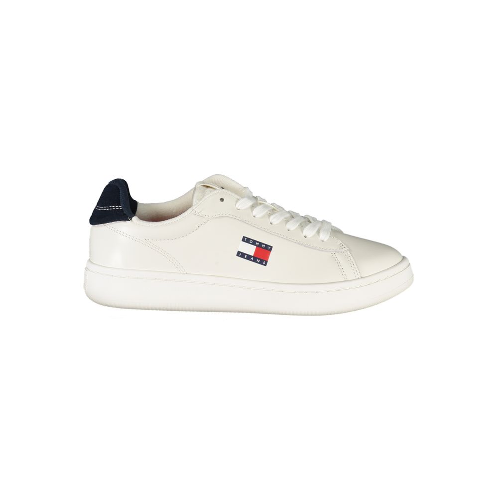 Tommy Hilfiger White Leather Women Sneaker - Zeiniez