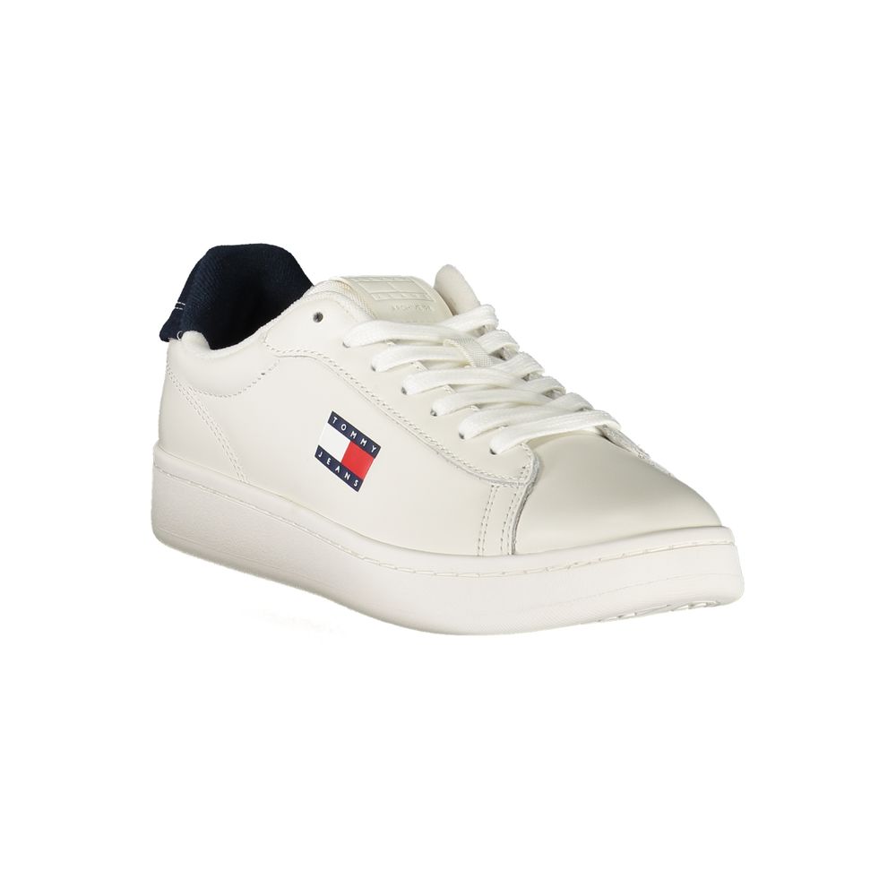 Tommy Hilfiger White Leather Women Sneaker - Zeiniez