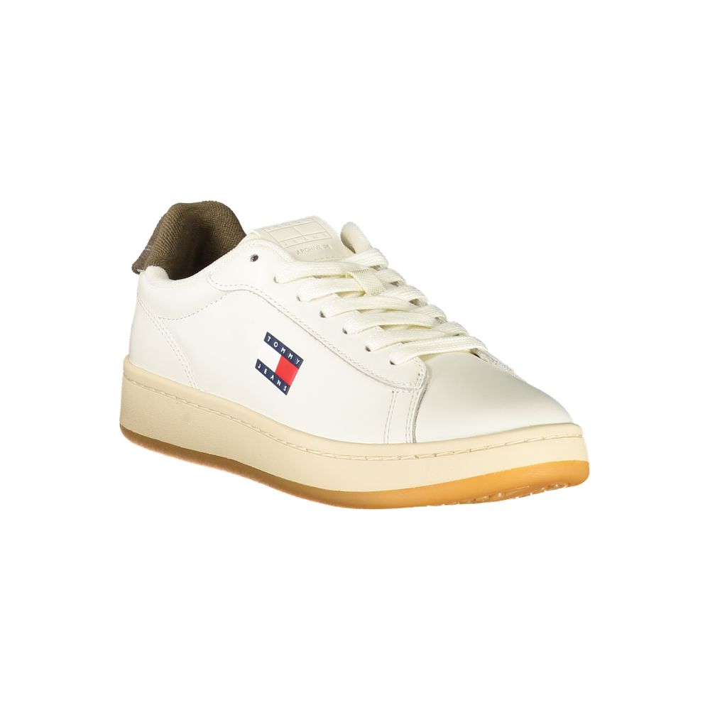 Tommy Hilfiger White Leather Women Sneaker - Zeiniez