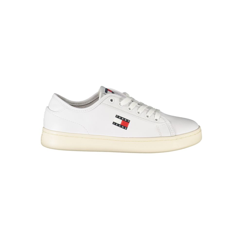 Tommy Hilfiger White Leather Women Sneaker - Zeiniez