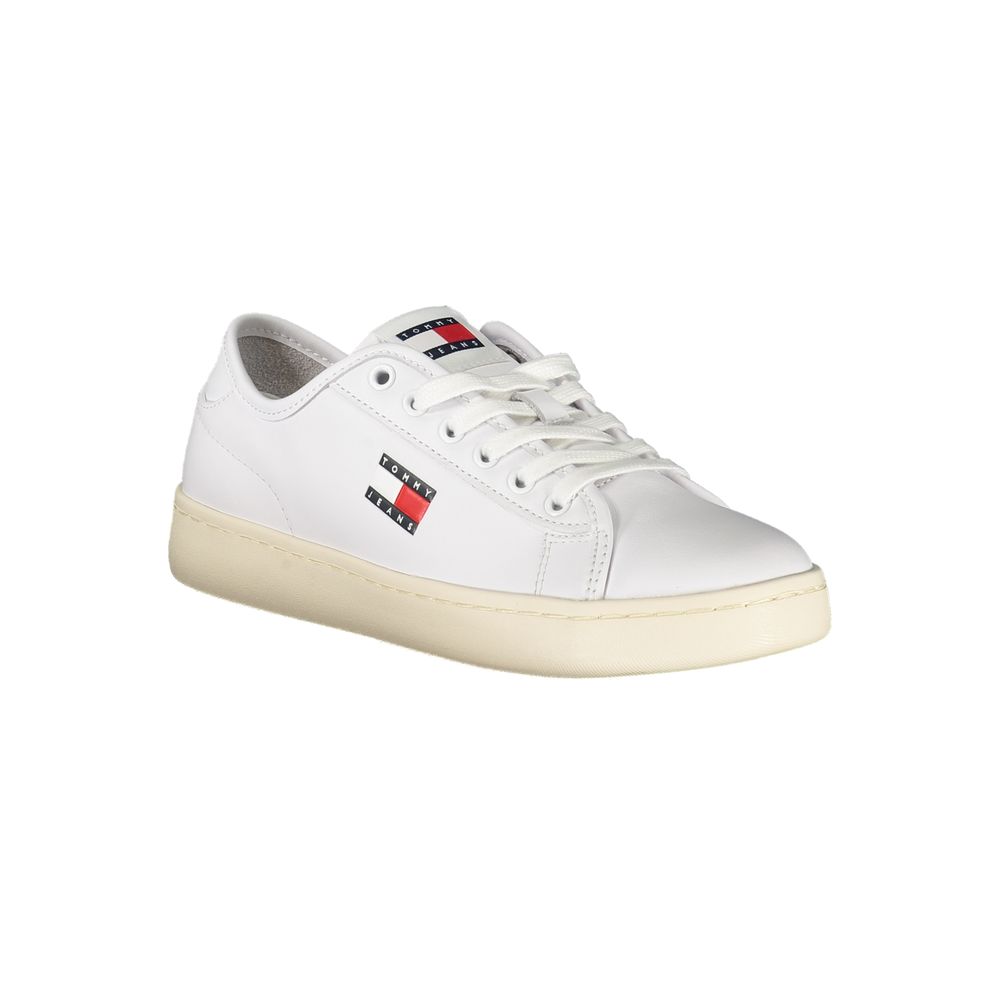 Tommy Hilfiger White Leather Women Sneaker - Zeiniez