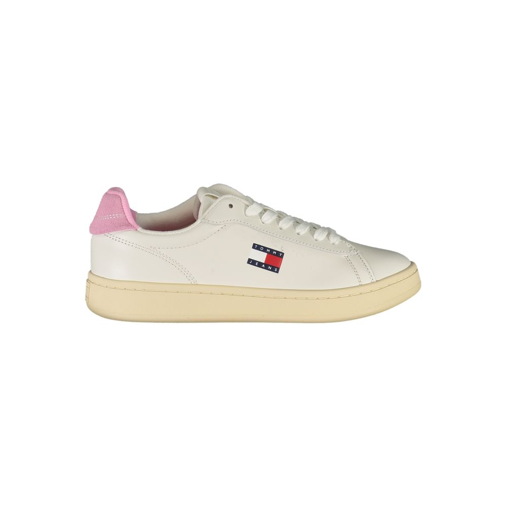 Tommy Hilfiger White Leather Women Sneaker - Zeiniez
