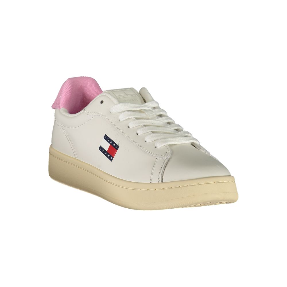 Tommy Hilfiger White Leather Women Sneaker - Zeiniez