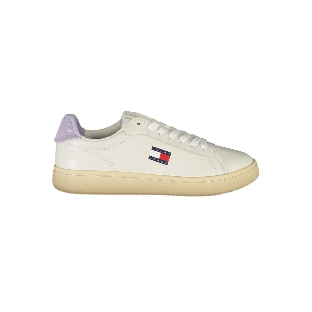 Tommy Hilfiger White Leather Women Sneaker - Zeiniez