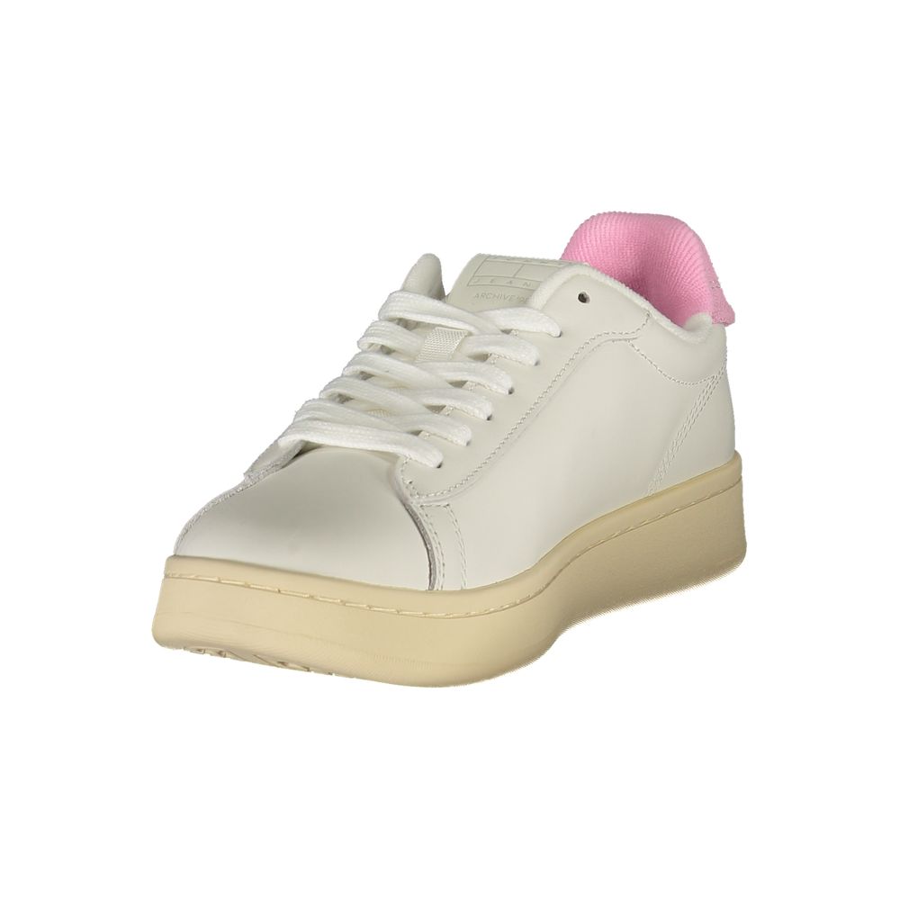 Tommy Hilfiger White Leather Women Sneaker - Zeiniez