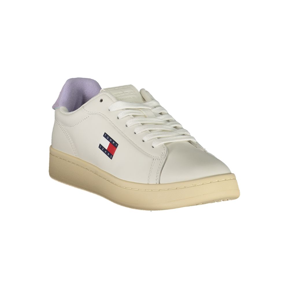 Tommy Hilfiger White Leather Women Sneaker - Zeiniez