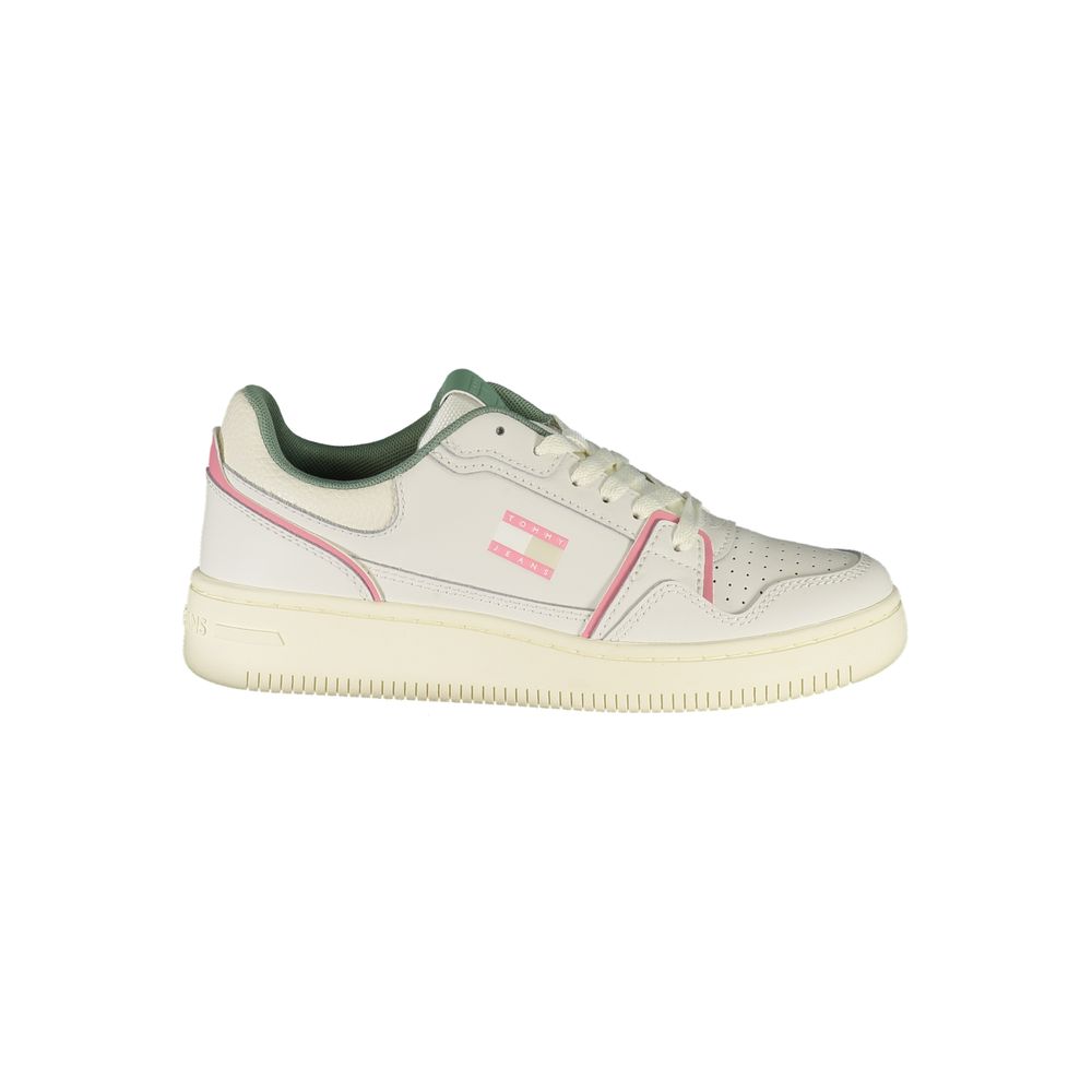 Tommy Hilfiger White Leather Women Sneaker - Zeiniez