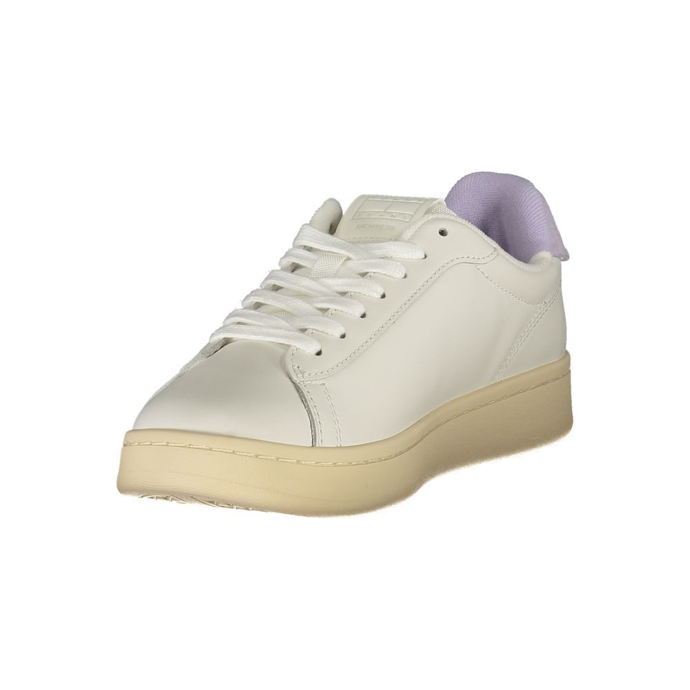 Tommy Hilfiger White Leather Women Sneaker - Zeiniez