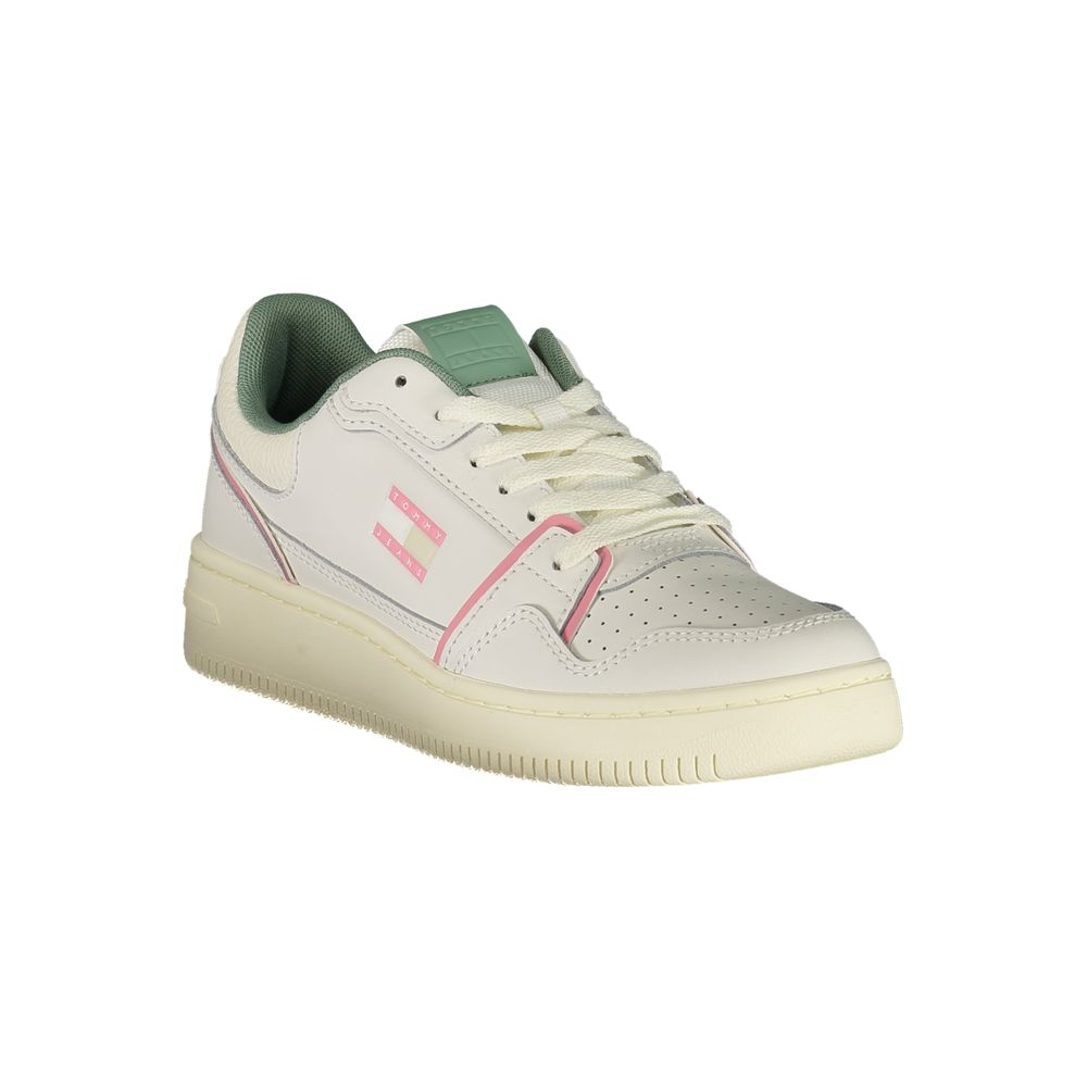 Tommy Hilfiger White Leather Women Sneaker - Zeiniez