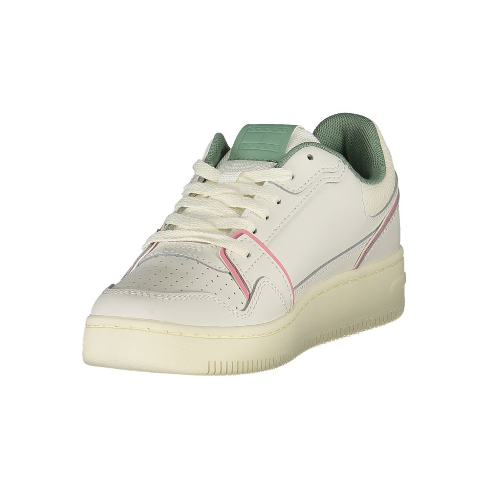 Tommy Hilfiger White Leather Women Sneaker - Zeiniez