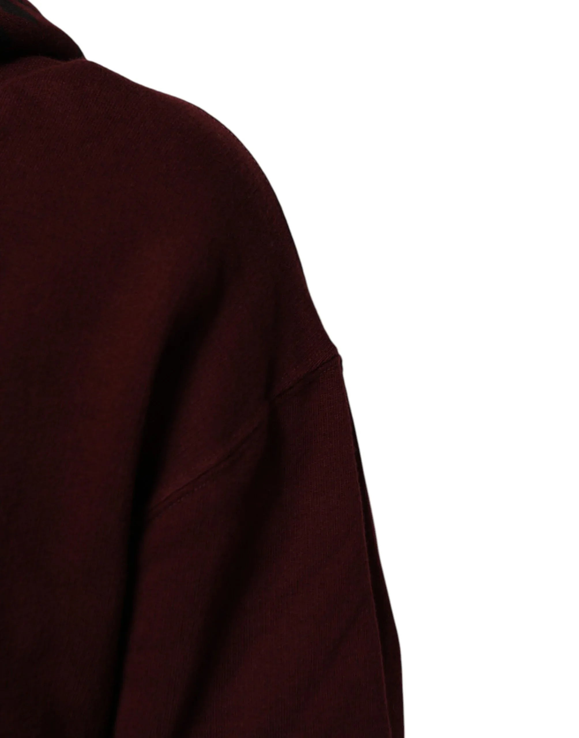 Dolce & Gabbana Burgundy Cotton Plaid Lined Men Hoodie Sweater - Zeiniez