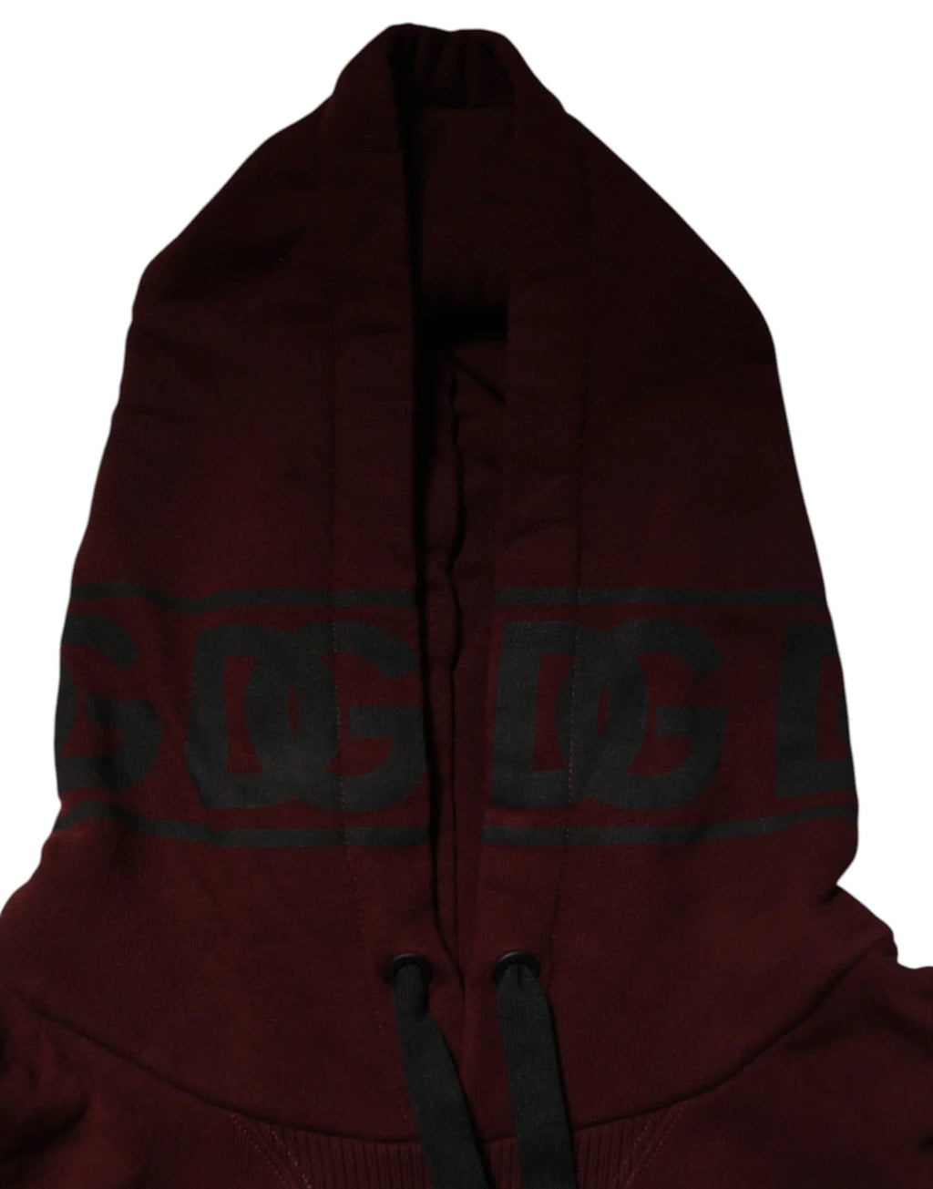Dolce & Gabbana Burgundy Cotton Plaid Lined Men Hoodie Sweater - Zeiniez