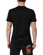 Dolce & Gabbana Black Cotton Embroidered DG Logo Pocket T-shirt - Zeiniez