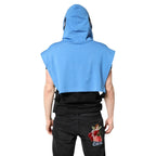 Dolce & Gabbana Blue Cotton Hooded Men Sportswear One Size Vest - Zeiniez