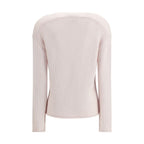 Forte_Forte White Wool Cashmere Sweater - Zeiniez
