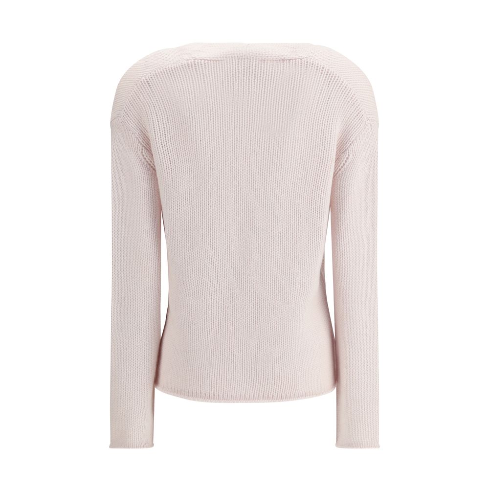 Forte_Forte White Wool Cashmere Sweater - Zeiniez