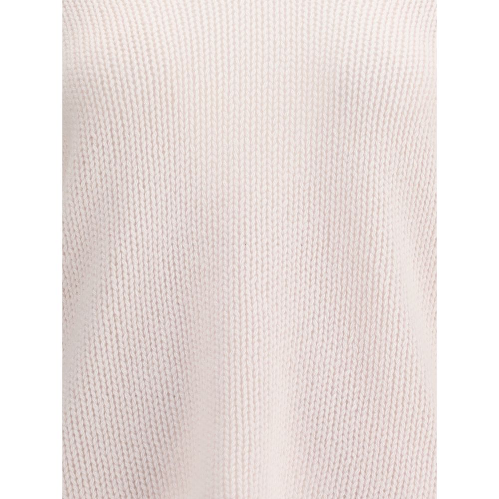 Forte_Forte White Wool Cashmere Sweater - Zeiniez