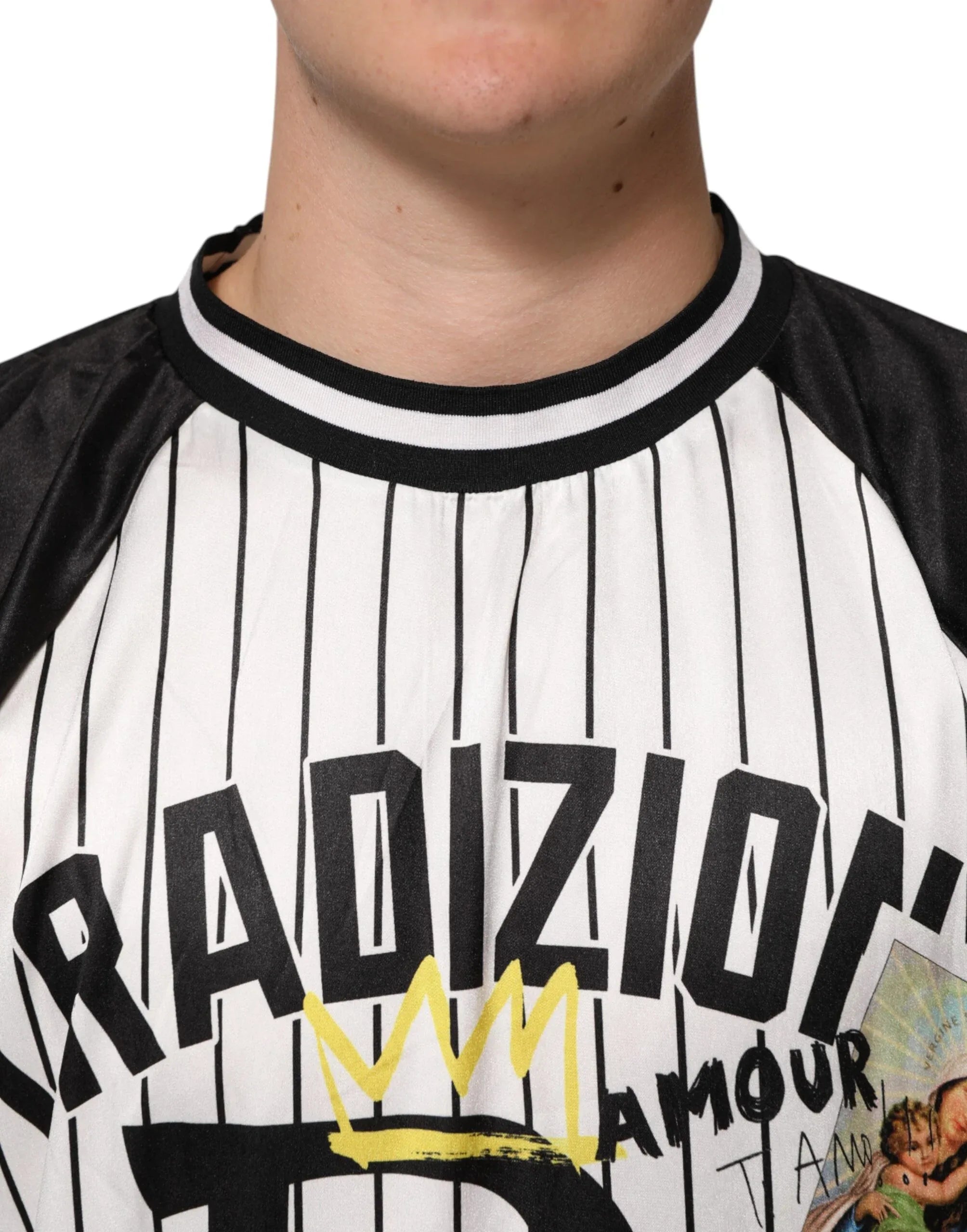 Dolce & Gabbana Tradizione Graffiti Print Oversized Men T-shirt - Zeiniez