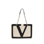 Valentino Garavani Beige Lamb Ovis Aries Aries Shoulder Bag - Zeiniez