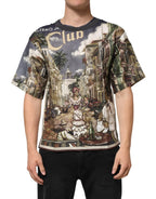 Dolce & Gabbana Palermo Jazz Club Linen Crew Neck Men T-shirt - Zeiniez