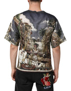 Dolce & Gabbana Palermo Jazz Club Linen Crew Neck Men T-shirt - Zeiniez
