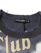 Dolce & Gabbana Palermo Jazz Club Linen Crew Neck Men T-shirt - Zeiniez