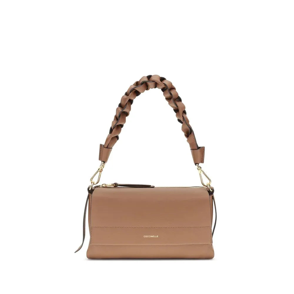 Coccinelle Beige Calf Leather Bos Taurus Shoulder Bag - Zeiniez