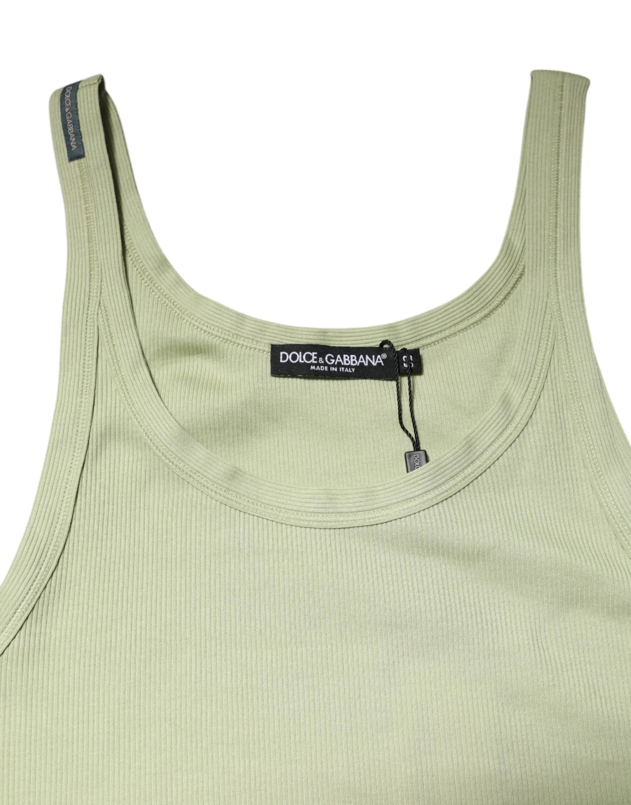 Dolce & Gabbana Light Green Tank Sleeveless Men Men T-shirt - Zeiniez