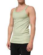 Dolce & Gabbana Light Green Tank Sleeveless Men Men T-shirt - Zeiniez