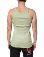 Dolce & Gabbana Light Green Tank Sleeveless Men Men T-shirt - Zeiniez
