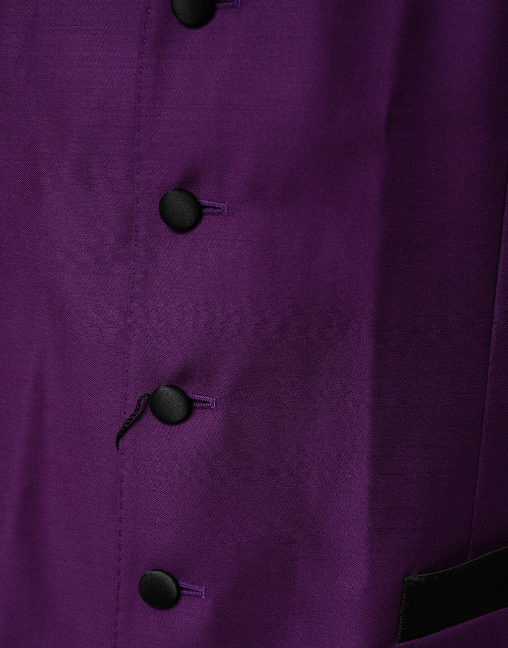 Dolce & Gabbana Purple Wool Dress Formal Waistcoat Vest