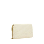 PINKO White Calf Leather Bos Taurus Shoulder Bag - Zeiniez
