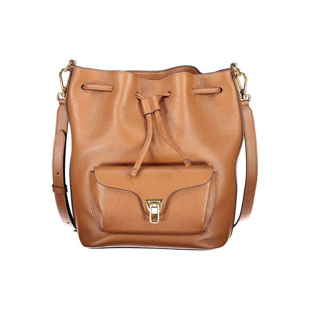 Coccinelle Marrone Leather Women Bucket Bag - Zeiniez