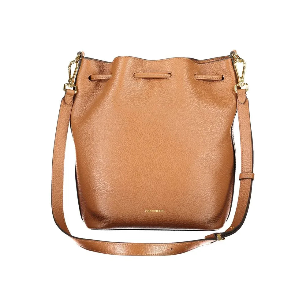 Coccinelle Marrone Leather Women Bucket Bag - Zeiniez