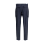 Etro Blue Wool Cargo Pants