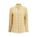 Valentino Beige Silk Pattern Shirt - Zeiniez