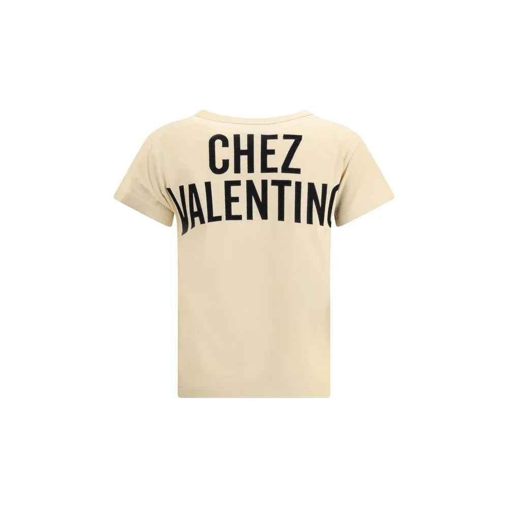 Valentino Beige Cotton T-Shirt - Zeiniez