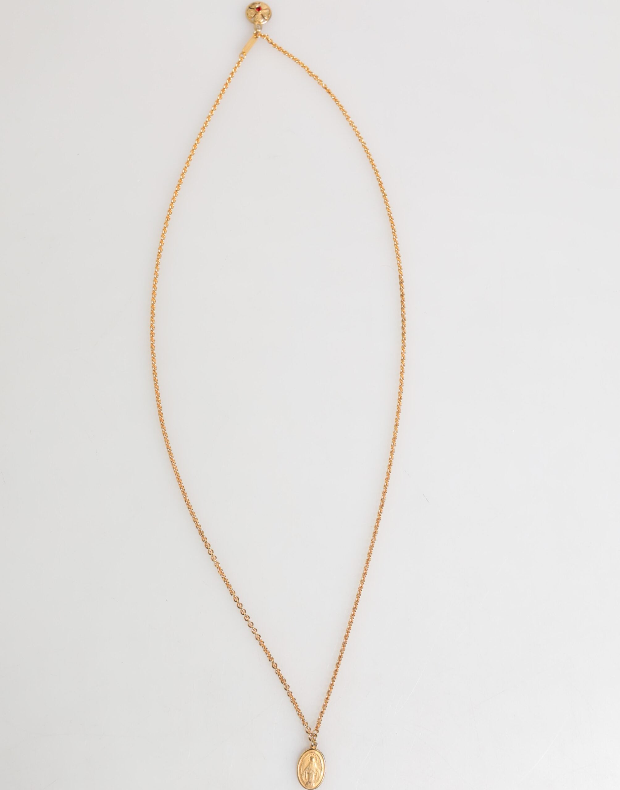 Dolce & Gabbana Gold Medallion Metal Chain Charm Men Pendant Necklace - Zeiniez